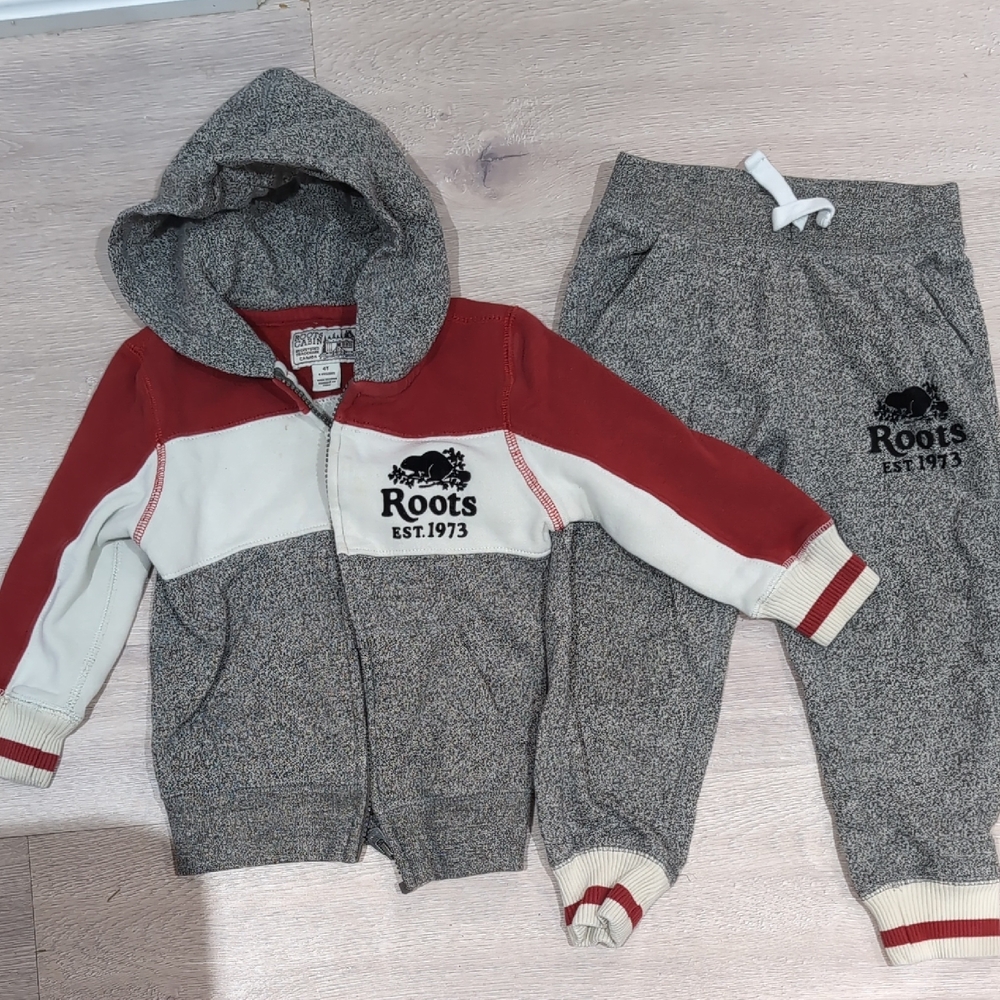 Roots 4T Toddler Cabin Full Zip Hoodie & Sweatpant
